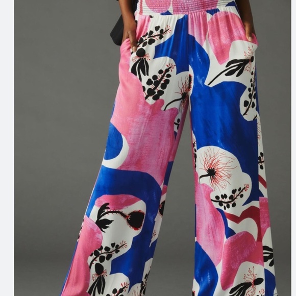 Anthropologie Pants - Anthropologie Lisa sander for Maeve wide leg stretch waist pants size medium new